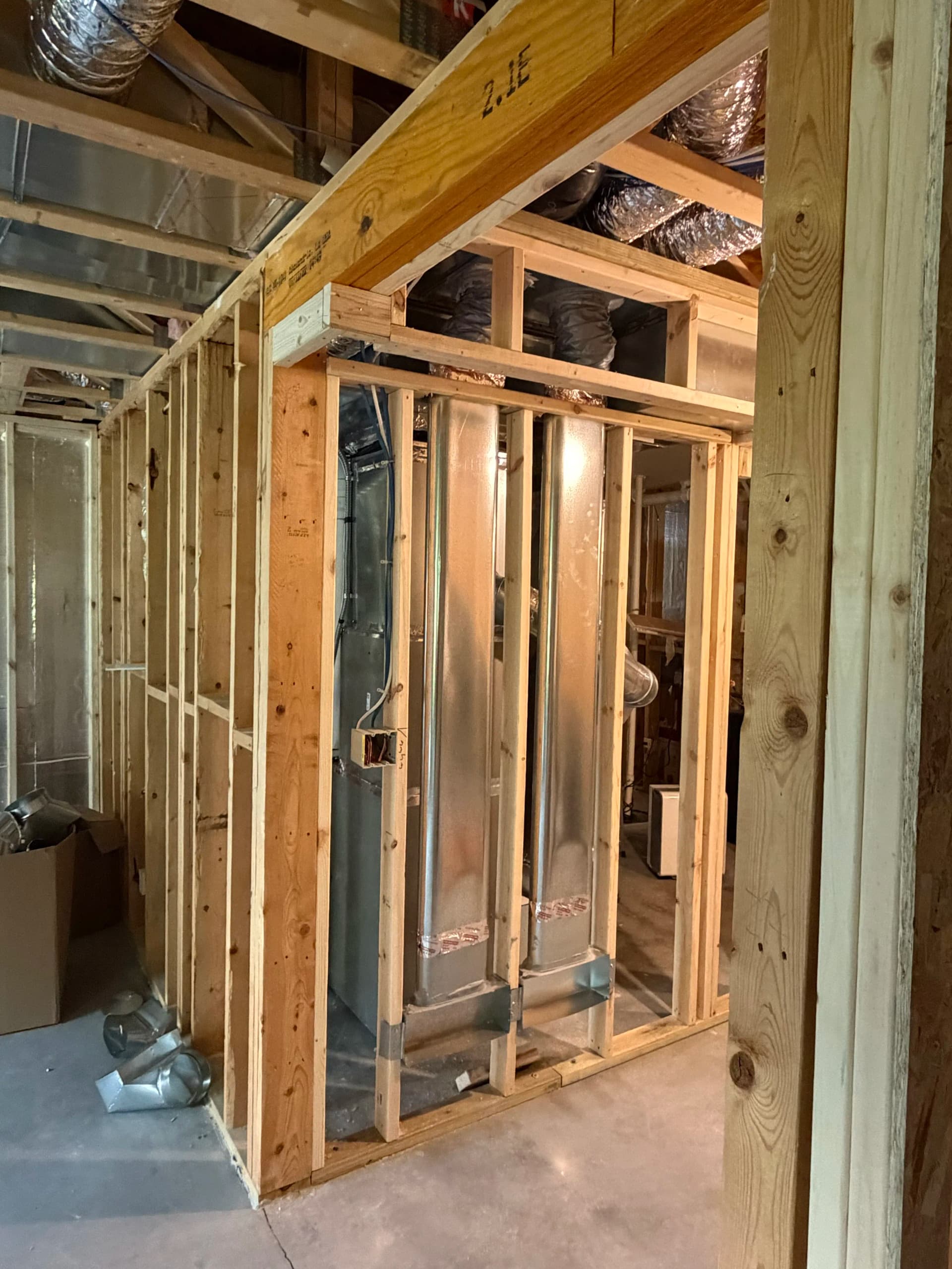 Gallery photos for Basement Rough-In Ductwork and Ventilation Installation in Chaska: Image #2