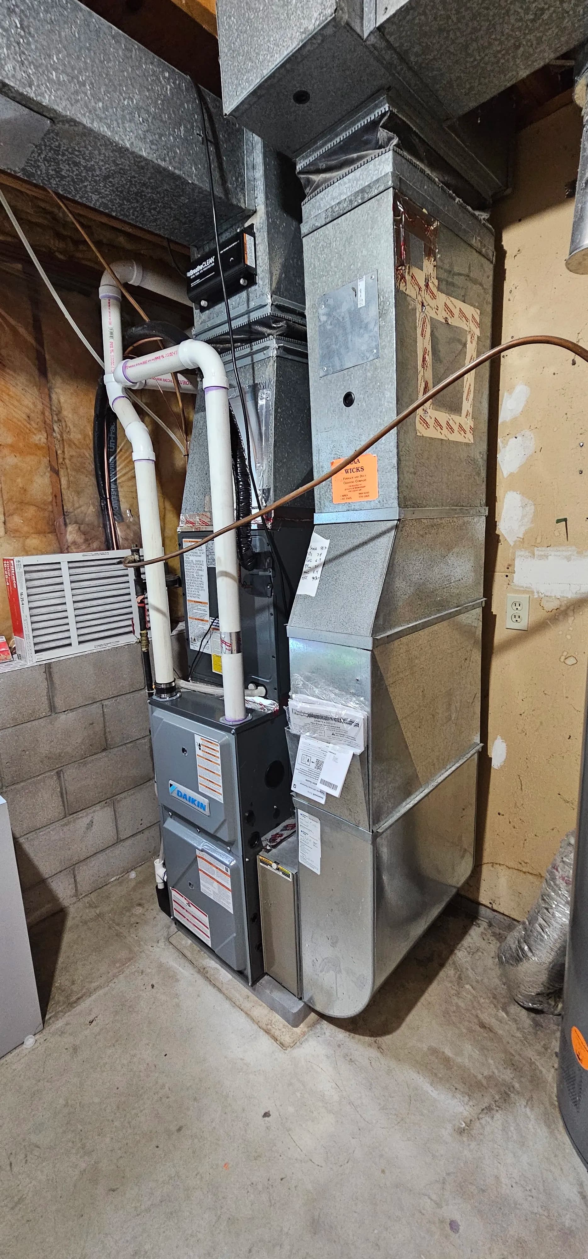 Daikin Furnace and AC Changeout Completed in Andover image