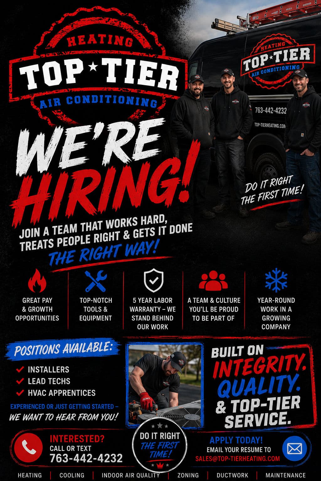 Top Tier Heating & Air Conditioning Is Hiring and Growing Fast image