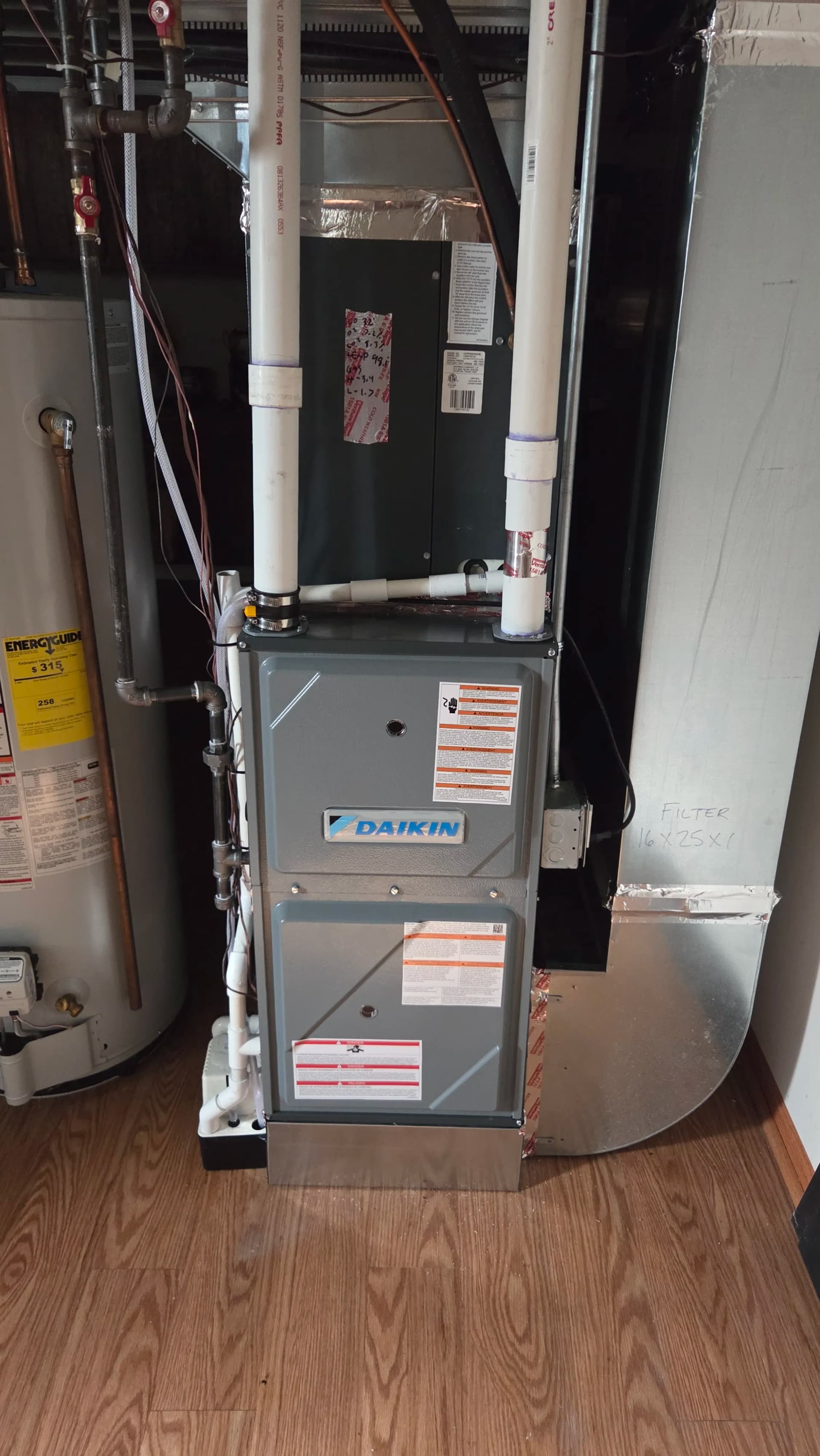 97% Efficiency Daikin Furnace Installation in Plymouth image