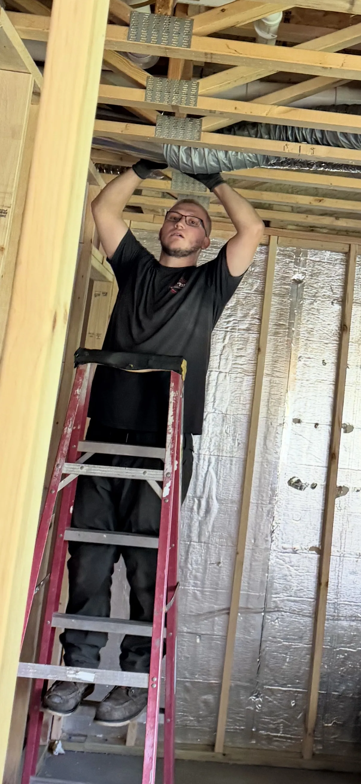 Basement Rough-In Ductwork and Ventilation Installation in Chaska image