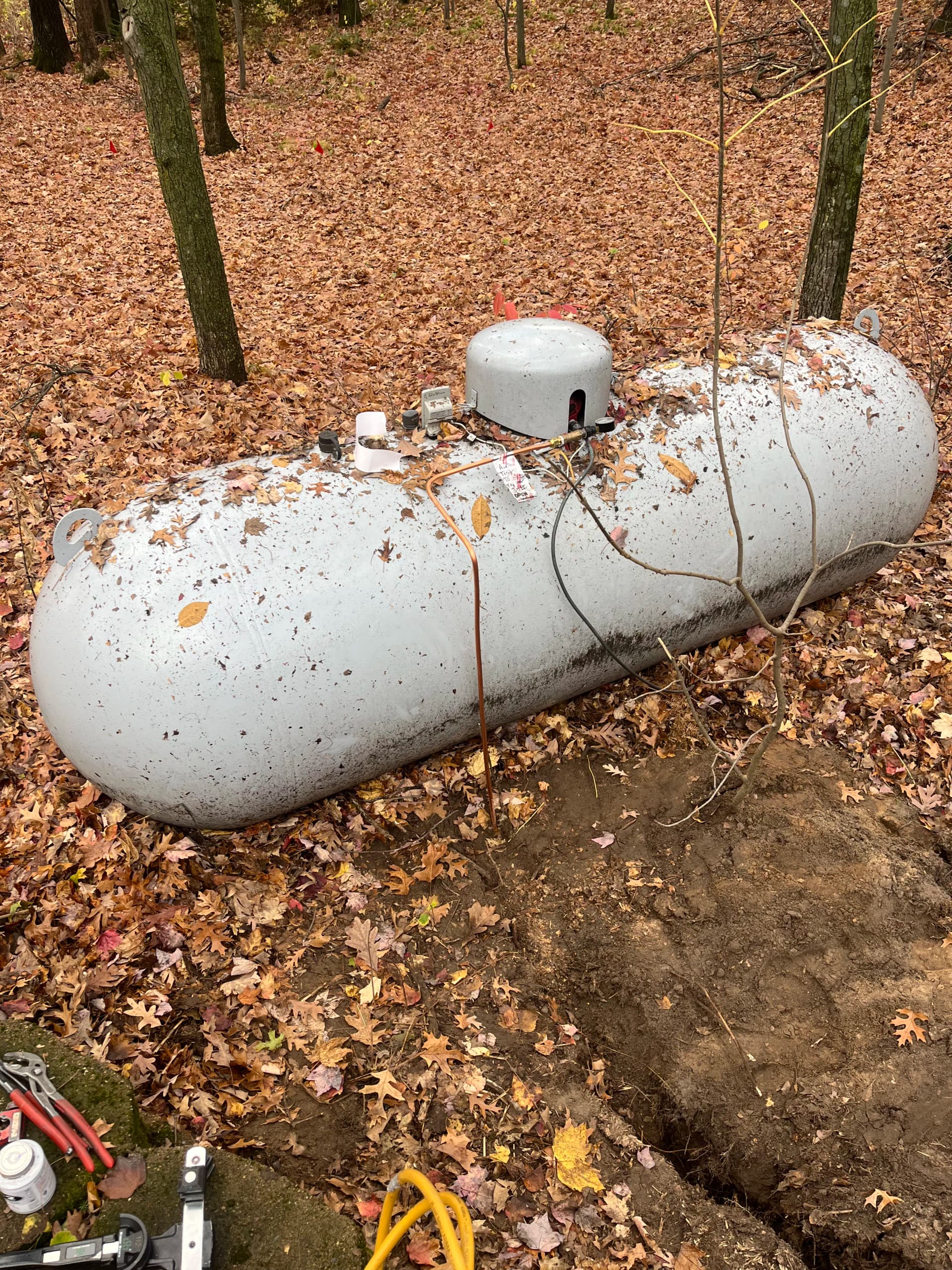 Gas Line Installation at a Stacy MN Log Home image