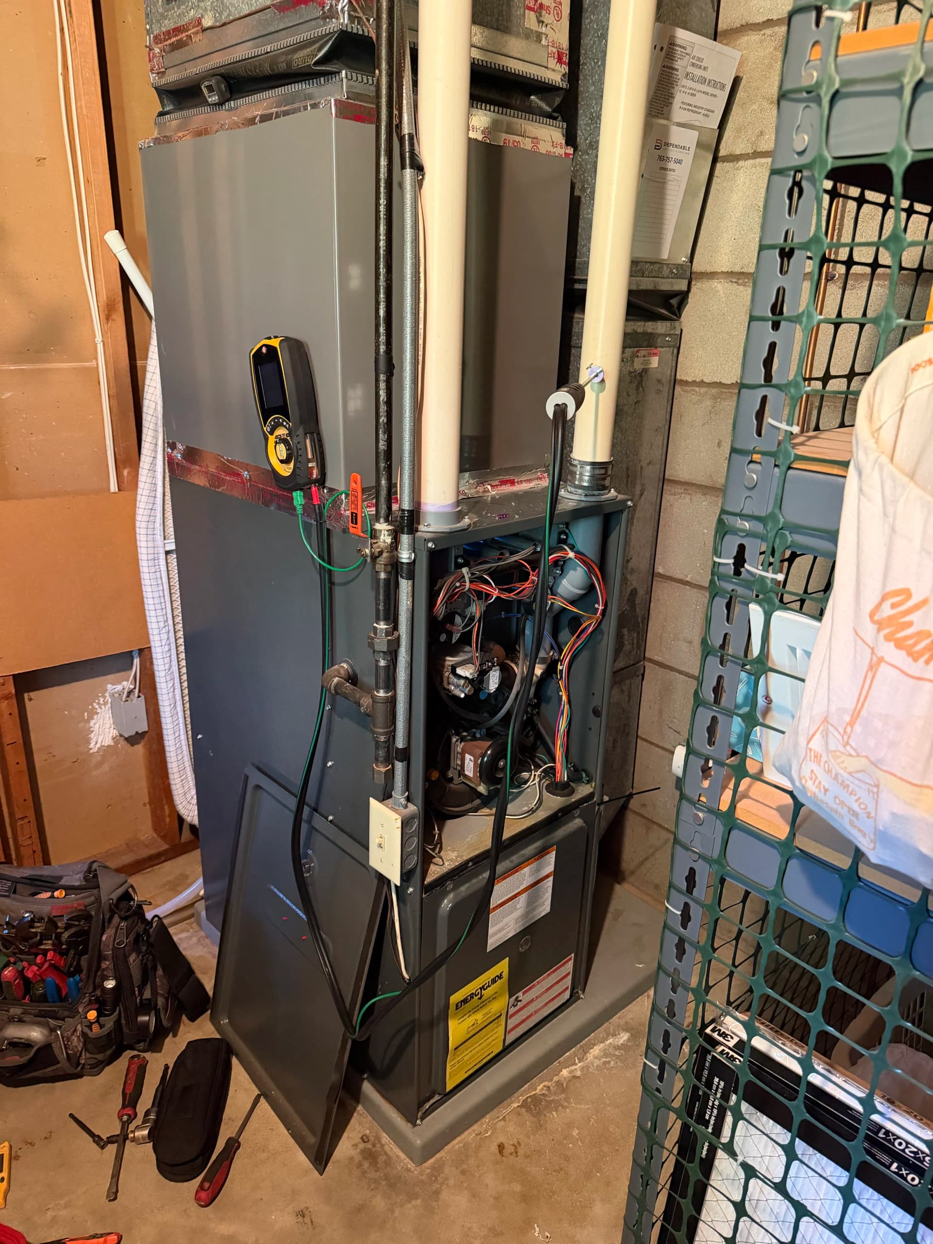 Gallery photos for Carbon Monoxide Risk Leads to Emergency Furnace Installation in Andover: Image #1